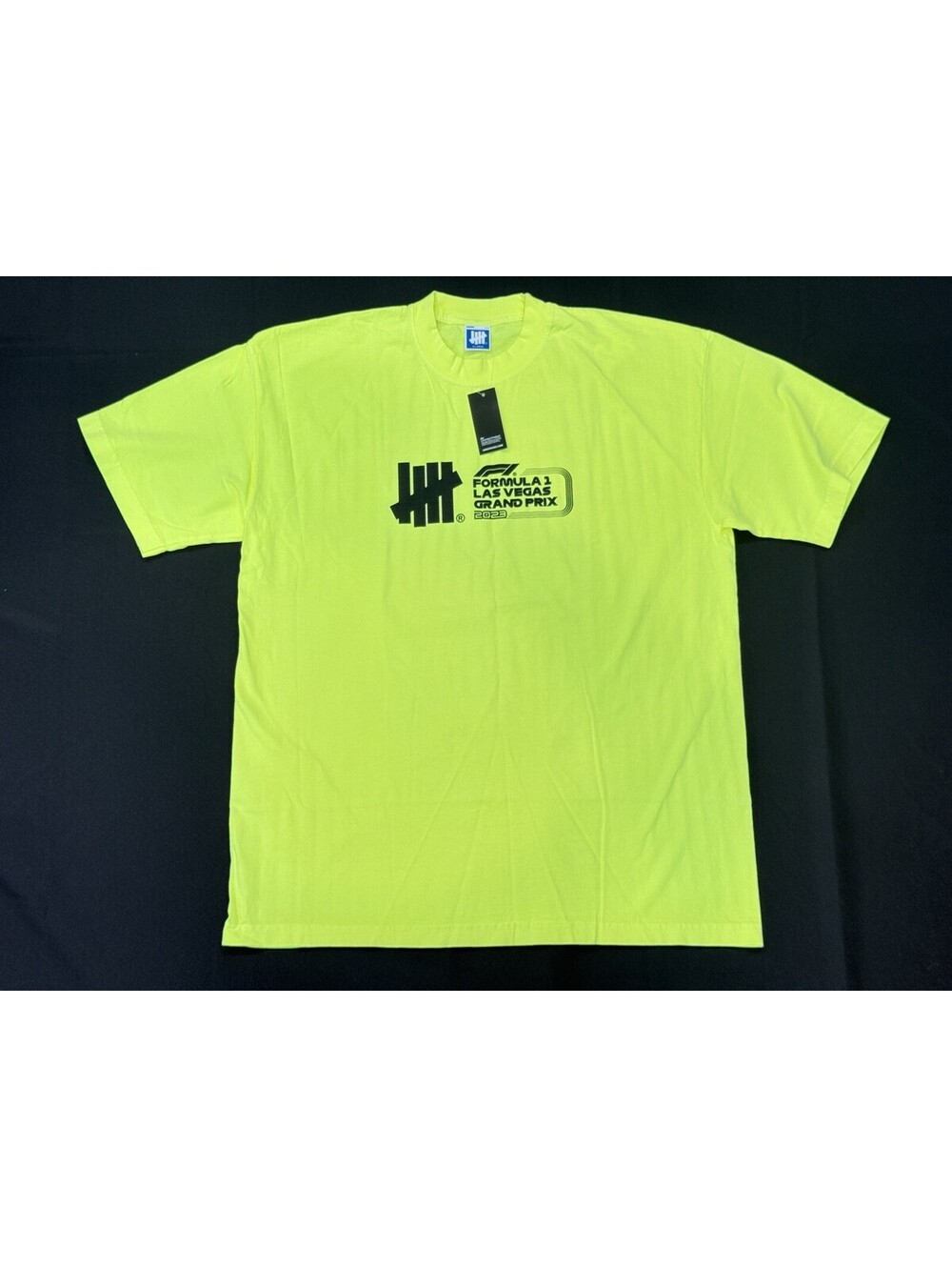 New With Tags Undefeated X F1 Formula 1 LVGP Neon T-Shirt Size XL